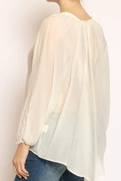 Blusa in mussola off white