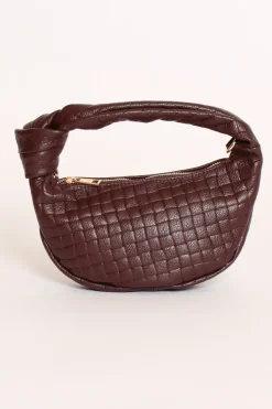 Borsa cestinata bordeaux