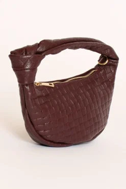 Borsa cestinata bordeaux