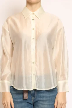 Camicia CAMY in mussola TENCEL FIBRA NATURALE burro