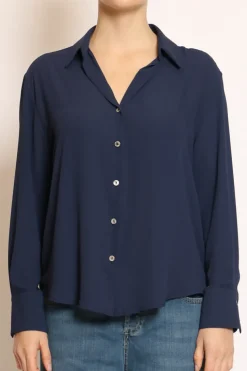 Camicia CLAY MANO SETA blu