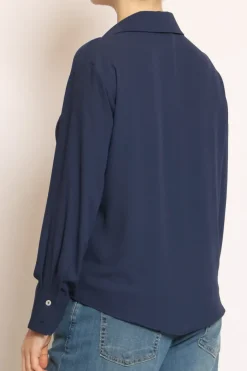 Camicia CLAY MANO SETA blu