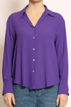 Camicia CLAY MANO SETA viola
