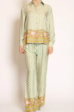 Camicia fantasia acqua/sand/olio