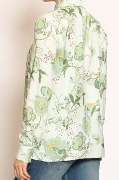 Camicia fantasia acqua/verde/salvia