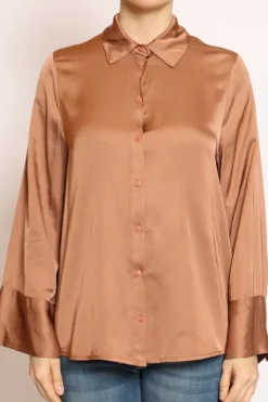 Camicia satin bronzo
