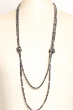 Collana nodo antracite