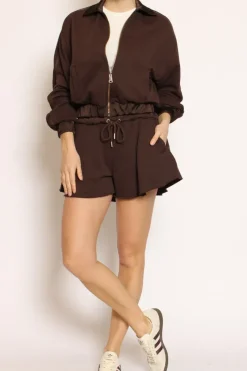 Felpa con zip cioccolato