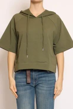 Felpa light con cappuccio militare