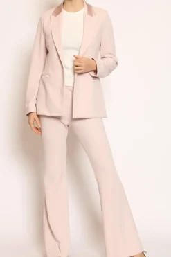 Giacca 1 bottone collo raso rosa