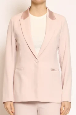 Giacca 1 bottone collo raso rosa