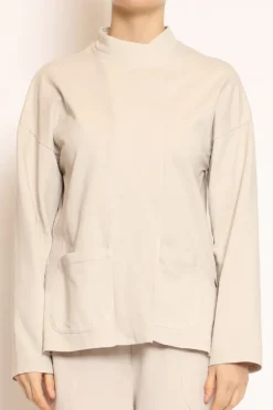 Giacca felpa light beige
