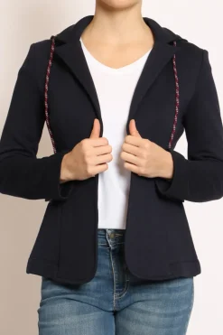 Giacca in felpa con cappuccio blu