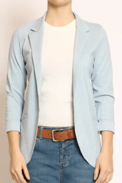 Giacca JIN elasticizzata lurex cielo