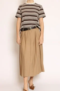 Gonna lounguette plissu00e9 sabbia