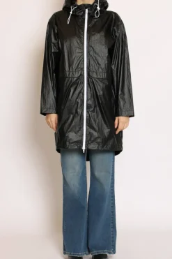 Impermeabile con zip nero