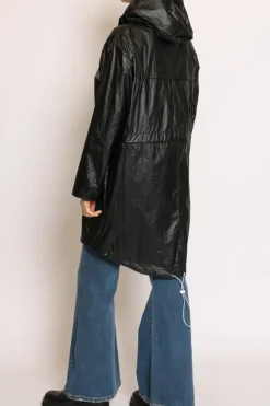 Impermeabile con zip nero