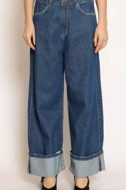 Jeans BEN straight fit con risvolto blue