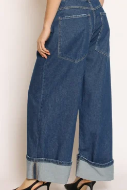 Jeans BEN straight fit con risvolto blue