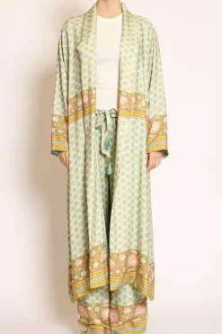 Kimono lungo fantasia acqua/sand/olio