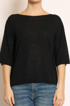 Maglia girocollo manica corta nero