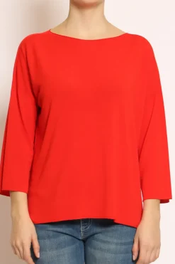 Maglia scatola oversize campari