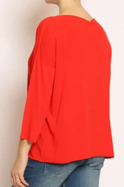 Maglia scatola oversize campari