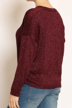 Maglia scollo v in lurex ribes