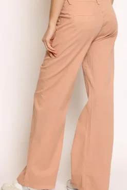 Pantalone LILLY palazzo cotone elasticizzato rosa