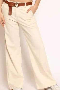 Pantalone Lilly tela denim comfort bianco
