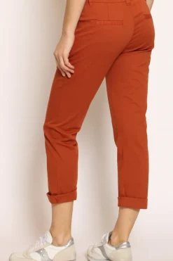 Pantalone LOIS chino cotone elasticizzato coccio
