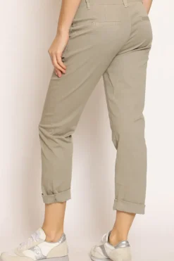 Pantalone LOIS chino cotone elasticizzato taupe