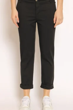 Pantalone LOIS chino cotone elasticizzato nero