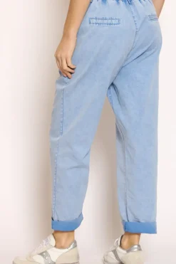 Pantalone LOLA cotone stone washed maltinto jeans