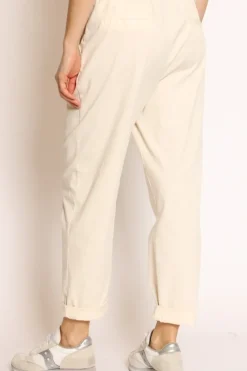 Pantalone lola c/pinces ed elastico dietro burro