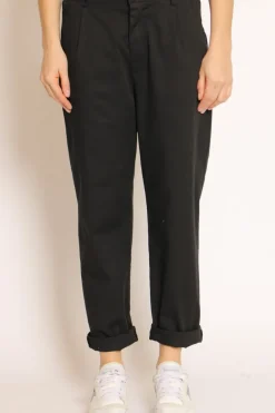 Pantalone lola c/pinces ed elastico dietro nero