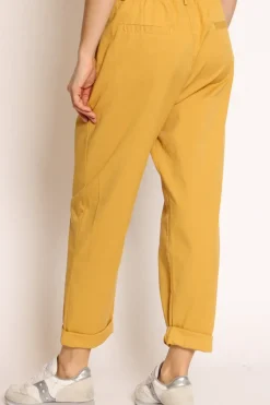Pantalone lola c/pinces ed elastico dietro girasole