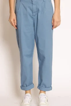 Pantalone lola c/pinces ed elastico dietro avio