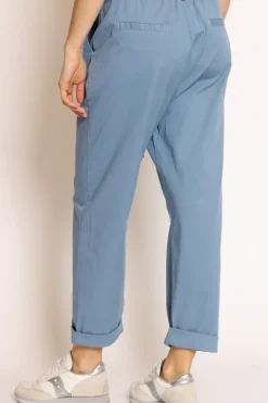 Pantalone lola c/pinces ed elastico dietro avio