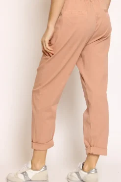 Pantalone LOLA elastico dietro cotone elasticizzato rosa