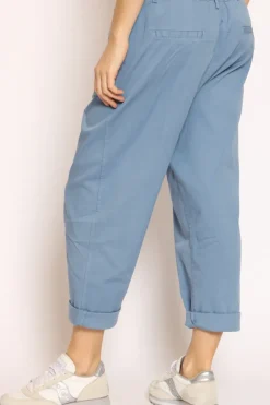Pantalone LORY baggy cotone avio