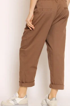 Pantalone LORY baggy cotone tabacco