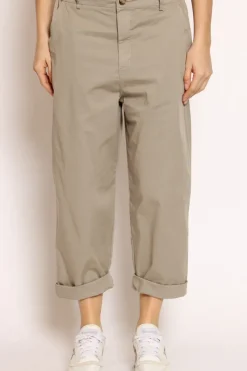 Pantalone LORY baggy cotone taupe