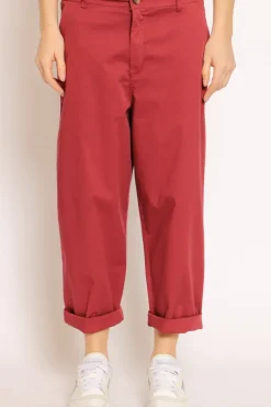 Pantalone LORY baggy cotone vino