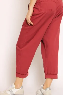Pantalone LORY baggy cotone vino