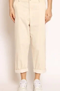 Pantalone LORY tela denim comfort bianco