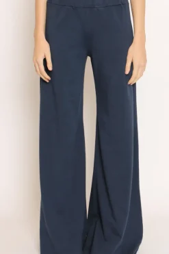 Pantalone palazzo felpa light blu