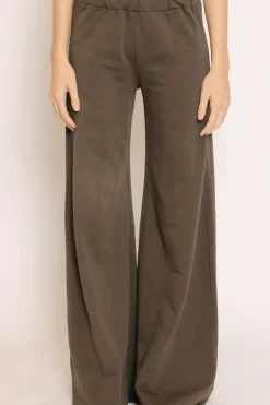 Pantalone palazzo felpa light moro