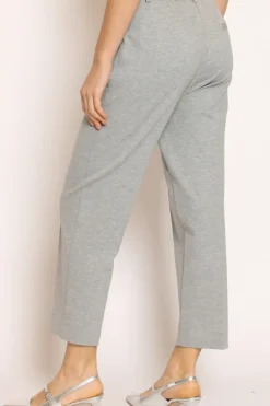 Pantalone punto milano elastico dietro grigio