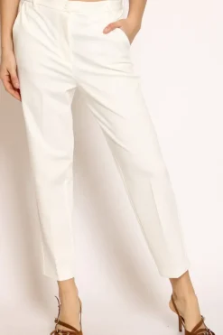 Pantalone punto milano elastico dietro latte
